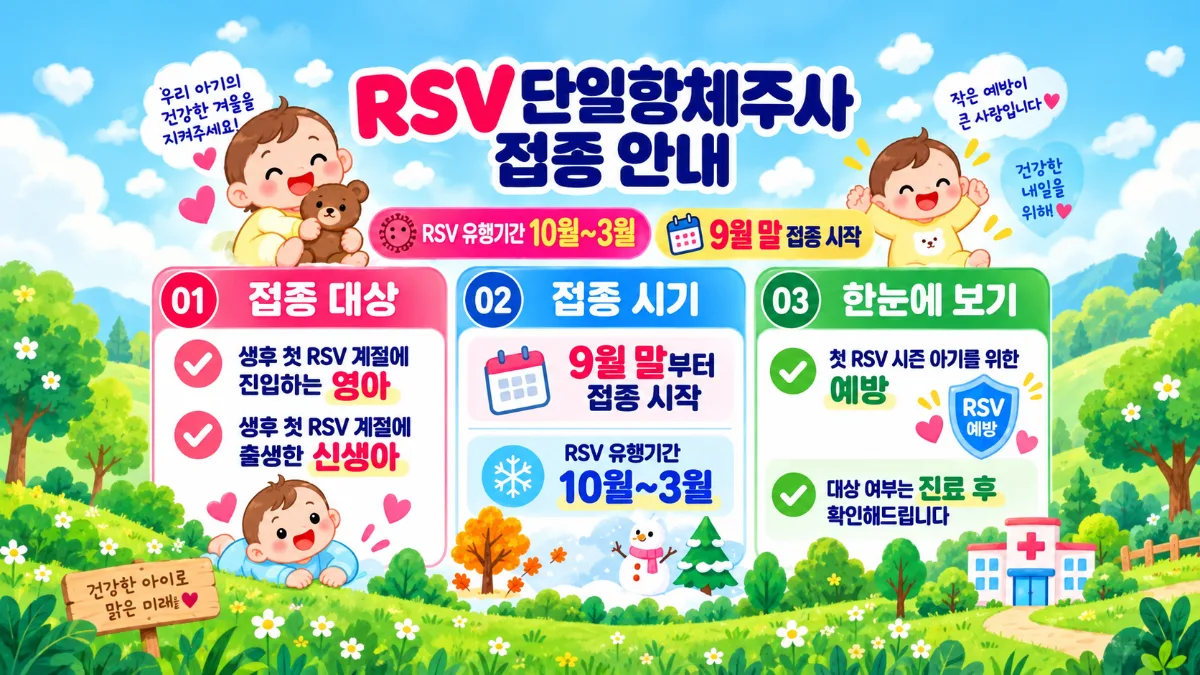 우리 아기 첫 RSV 유행시기, 미리 준바하세요